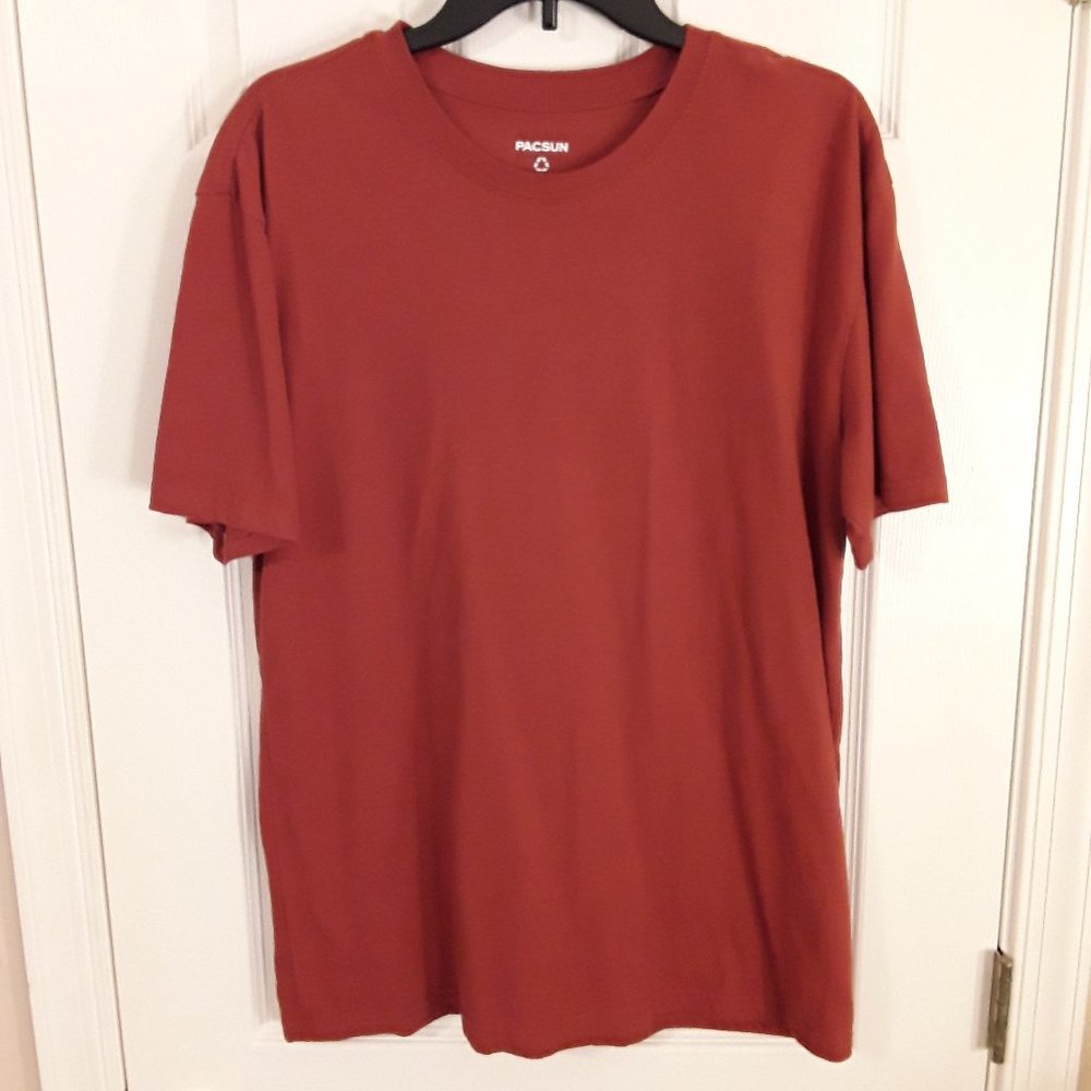 Pacsun Basics Redwood Loch Solid Boxy T-Shirt AL dark orange never worn